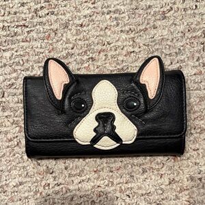 Black and White French BullDog Wallet